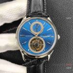 Swiss Grade One Copy Jaeger LeCoultre Master Ultra-Thin Tourbillon Blue Dial watch Men